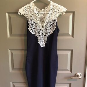 Blue and White Dress